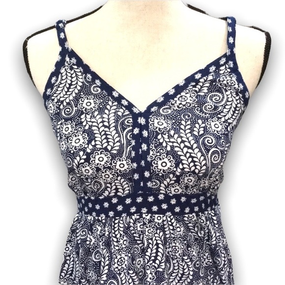 Navy & white cotton dress - Picture 2 of 7